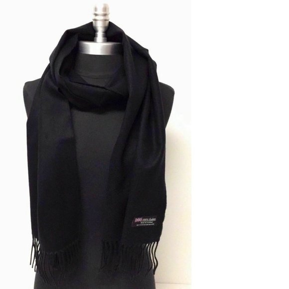 New Soft Navy Blue Warm 100% Cashmere Scarf - Picture 2 of 5